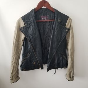 Nitrogen faux leather jacket
